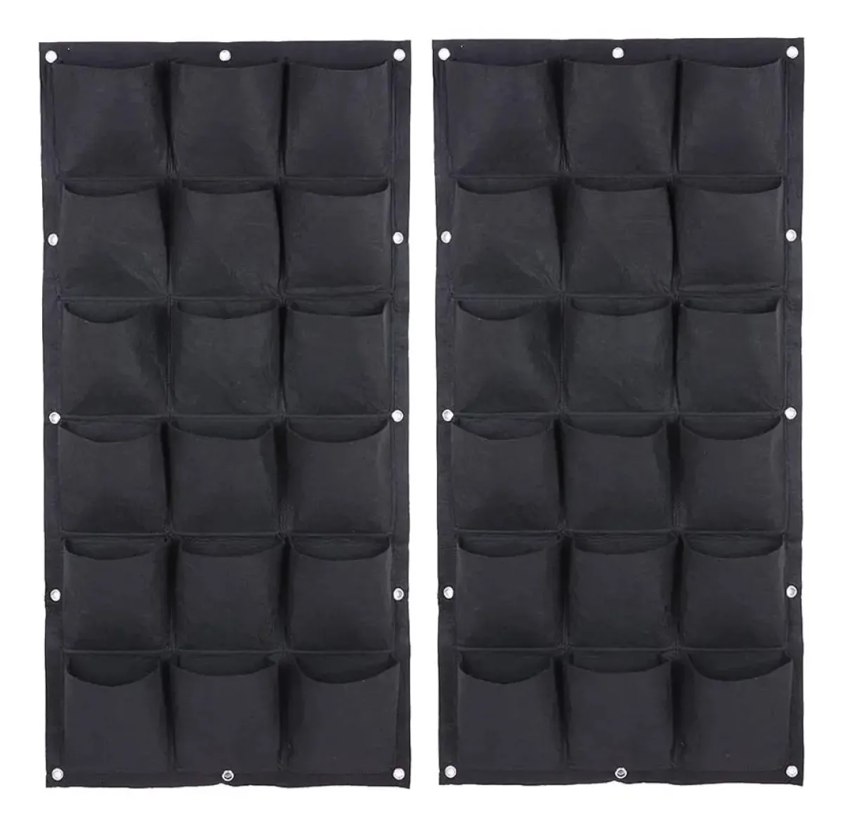 Kit 2 Jardineiras Vertical Em Feltro Com 18 Bolsos