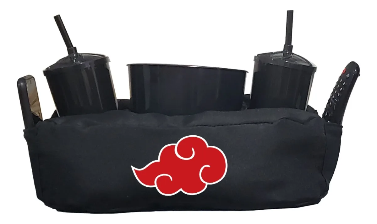 Almofada Porta Pipoca Akatsuki Cor:Preto transparente