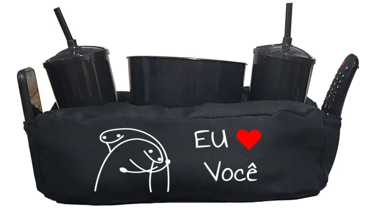 Almofada Porta Pipoca Flork Eu Amo Você