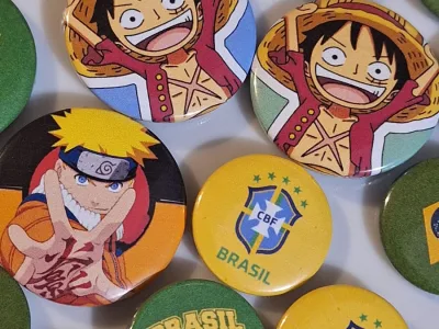 Botton Broche Personalizado 38mm Logo Empresa Time