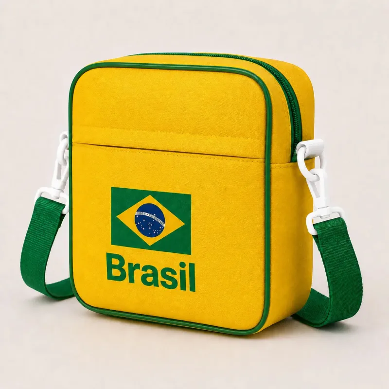 Mochila Bolsa Transversal Pequena Copa Brasil Shoulder Bag Amarelo Brasil